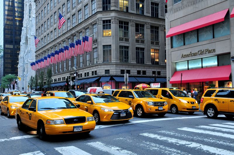 Taxis, Manhattan, New York, circuit, voyage